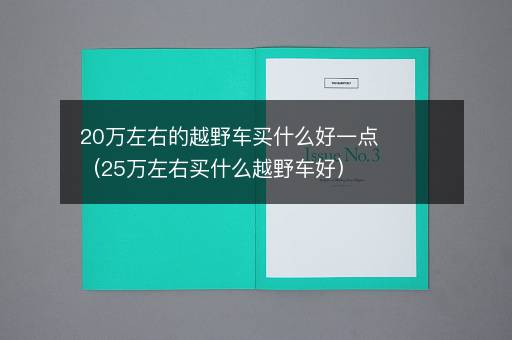 20万左右的越野车买什么好一点（25万左右买什么越野车好）